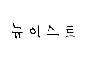 KPOP idol NU'EST Printable Hangul fan sign, concert board resources for LED Normal
