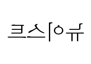 KPOP idol NU'EST Printable Hangul fan sign & concert board resources Reversed