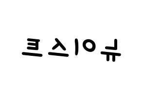 KPOP idol NU'EST Printable Hangul Fansign concert board resources Reversed