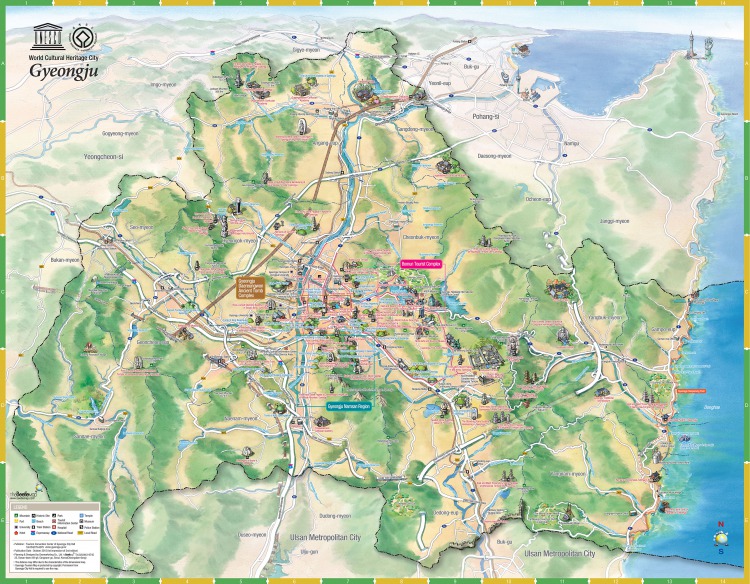 Whole city map of Gyeongju