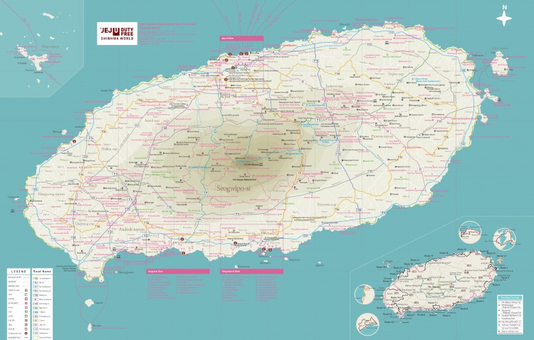 Whole map of Jeju island