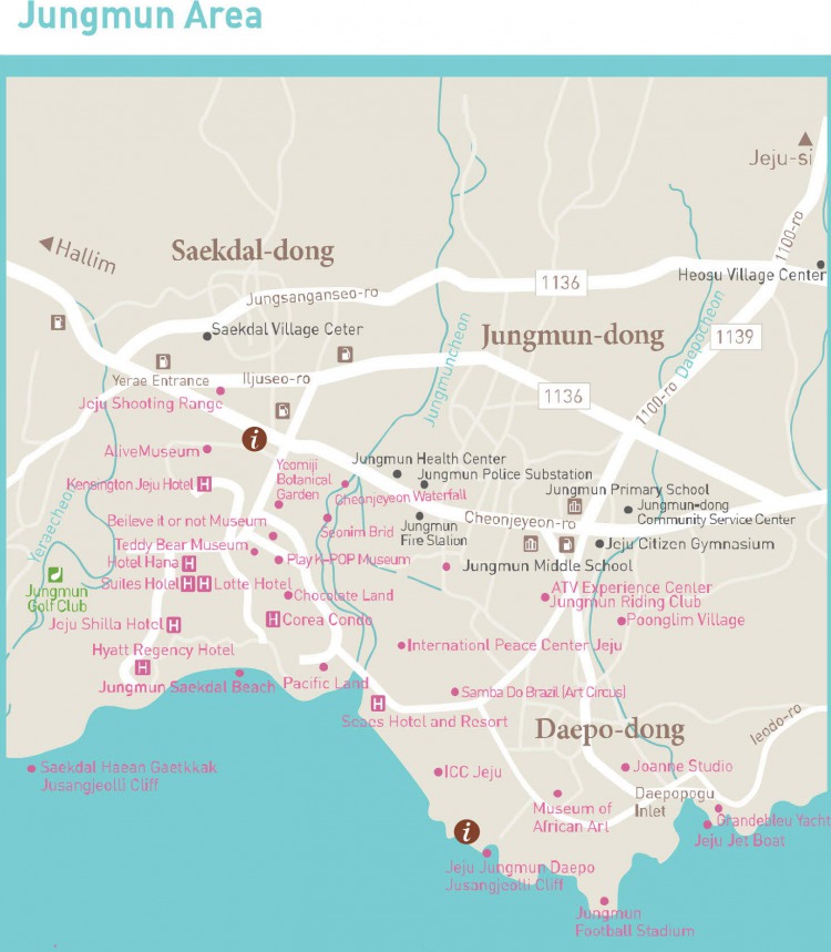 Jungmun area map