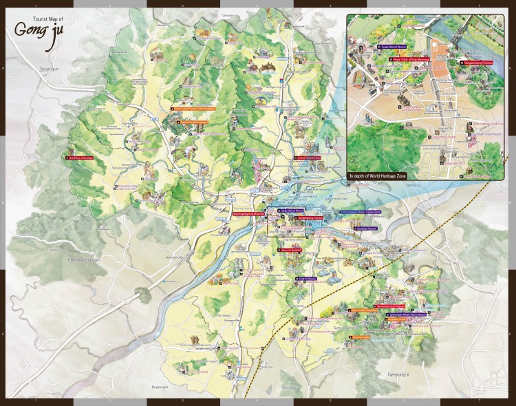 Tourist map of Gongju