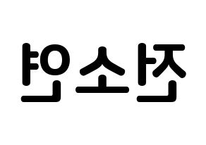 KPOP idol (G)I-DLE  소연 (Jeon So-yeon, Soyeon) Printable Hangul name fan sign, fanboard resources for concert Reversed
