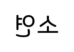 KPOP idol (G)I-DLE  소연 (Jeon So-yeon, Soyeon) Printable Hangul name Fansign Fanboard resources for concert Reversed