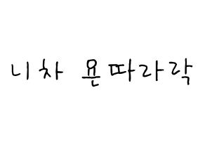 KPOP idol (G)I-DLE  민니 (Minnie Nicha Yontararak, Minnie) Printable Hangul name fan sign, fanboard resources for concert Normal
