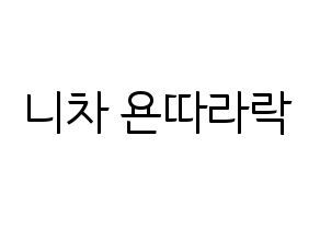 KPOP idol (G)I-DLE  민니 (Minnie Nicha Yontararak, Minnie) Printable Hangul name fan sign, fanboard resources for light sticks Normal