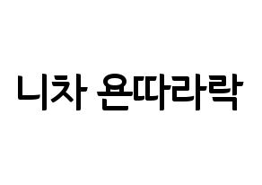 KPOP idol (G)I-DLE  민니 (Minnie Nicha Yontararak, Minnie) Printable Hangul name fan sign, fanboard resources for concert Normal