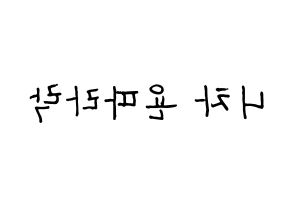 KPOP idol (G)I-DLE  민니 (Minnie Nicha Yontararak, Minnie) Printable Hangul name fan sign, fanboard resources for concert Reversed