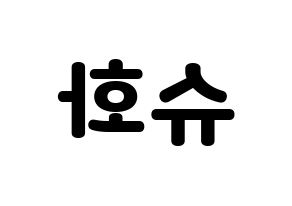 KPOP idol (G)I-DLE  슈화 (Yeh Shu-hua, Shuhua) Printable Hangul name fan sign & fan board resources Reversed