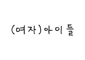 KPOP idol (G)I-DLE Printable Hangul fan sign & fan board resources Normal