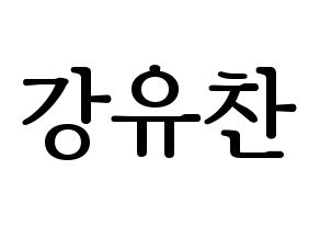 KPOP idol A.C.E  찬 (Kang Yu-chan, Chan) Printable Hangul name fan sign, fanboard resources for LED Normal