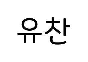KPOP idol A.C.E  찬 (Kang Yu-chan, Chan) Printable Hangul name Fansign Fanboard resources for concert Normal