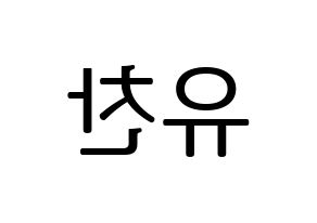 KPOP idol A.C.E  찬 (Kang Yu-chan, Chan) Printable Hangul name fan sign, fanboard resources for LED Reversed