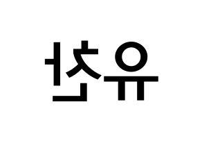 KPOP idol A.C.E  찬 (Kang Yu-chan, Chan) Printable Hangul name Fansign Fanboard resources for concert Reversed
