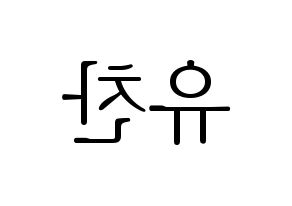 KPOP idol A.C.E  찬 (Kang Yu-chan, Chan) Printable Hangul name fan sign & fan board resources Reversed