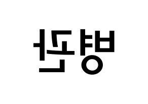 KPOP idol A.C.E  김병관 (Kim Byeong-kwan, Kim Byeongkwan) Printable Hangul name Fansign Fanboard resources for concert Reversed