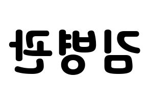 KPOP idol A.C.E  김병관 (Kim Byeong-kwan, Kim Byeongkwan) Printable Hangul name fan sign & fan board resources Reversed
