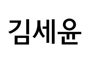 KPOP idol A.C.E  와우 (Kim Se-hyoon, Wow) Printable Hangul name Fansign Fanboard resources for concert Normal