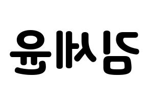 KPOP idol A.C.E  와우 (Kim Se-hyoon, Wow) Printable Hangul name fan sign & fan board resources Reversed