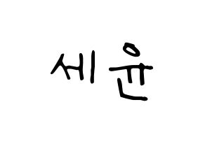 KPOP idol A.C.E  와우 (Kim Se-hyoon, Wow) Printable Hangul name fan sign, fanboard resources for LED Normal
