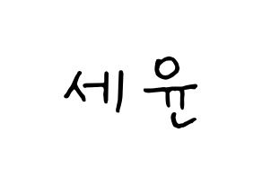 KPOP idol A.C.E  와우 (Kim Se-hyoon, Wow) Printable Hangul name fan sign, fanboard resources for concert Normal
