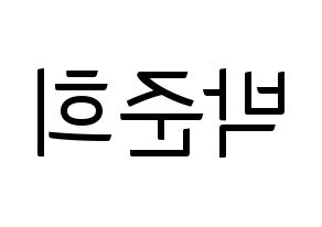 KPOP idol A.C.E  준 (Park Jun-hee, Jun) Printable Hangul name fan sign, fanboard resources for light sticks Reversed