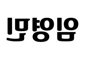KPOP idol AB6IX  영민 (Lim Young-min, Youngmin) Printable Hangul name fan sign, fanboard resources for light sticks Reversed