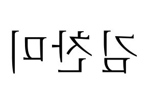 KPOP idol AOA  찬미 (Kim Chan-mi, Chanmi) Printable Hangul name fan sign & fan board resources Reversed