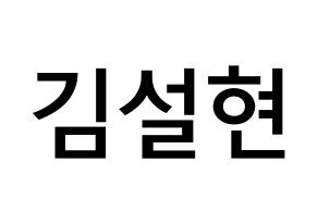 KPOP idol AOA  설현 (Kim Seol-hyun, Seolhyun) Printable Hangul name Fansign Fanboard resources for concert Normal
