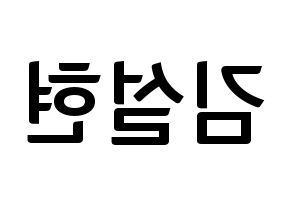 KPOP idol AOA  설현 (Kim Seol-hyun, Seolhyun) Printable Hangul name fan sign, fanboard resources for concert Reversed