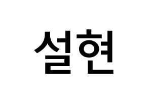 KPOP idol AOA  설현 (Kim Seol-hyun, Seolhyun) Printable Hangul name Fansign Fanboard resources for concert Normal