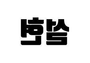 KPOP idol AOA  설현 (Kim Seol-hyun, Seolhyun) Printable Hangul name fan sign, fanboard resources for light sticks Reversed