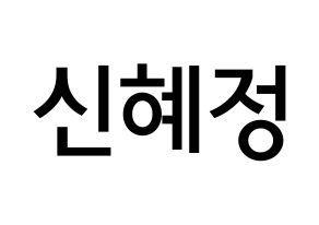 KPOP idol AOA  혜정 (Shin Hye-jung, Hyejeong) Printable Hangul name Fansign Fanboard resources for concert Normal