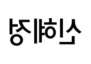 KPOP idol AOA  혜정 (Shin Hye-jung, Hyejeong) Printable Hangul name Fansign Fanboard resources for concert Reversed