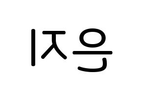 KPOP idol Apink  정은지 (Jung Eun-ji, Jung Eun-ji) Printable Hangul name Fansign Fanboard resources for concert Reversed