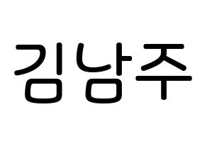 KPOP idol Apink  김남주 (Kim Nam-joo, Kim Nam-joo) Printable Hangul name Fansign Fanboard resources for concert Normal