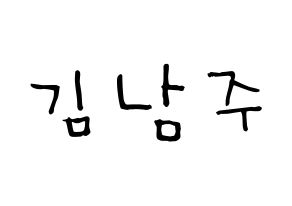 KPOP idol Apink  김남주 (Kim Nam-joo, Kim Nam-joo) Printable Hangul name Fansign Fanboard resources for concert Normal