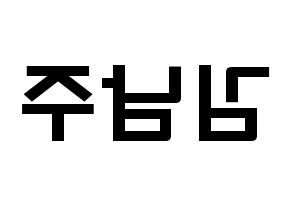 KPOP idol Apink  김남주 (Kim Nam-joo, Kim Nam-joo) Printable Hangul name fan sign & fan board resources Reversed