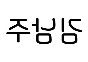 KPOP idol Apink  김남주 (Kim Nam-joo, Kim Nam-joo) Printable Hangul name Fansign Fanboard resources for concert Reversed
