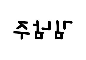 KPOP idol Apink  김남주 (Kim Nam-joo, Kim Nam-joo) Printable Hangul name fan sign, fanboard resources for light sticks Reversed