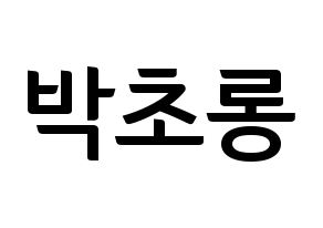 KPOP idol Apink  박초롱 (Park Cho-rong, Park Cho-rong) Printable Hangul name fan sign, fanboard resources for concert Normal