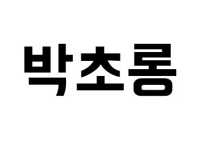 KPOP idol Apink  박초롱 (Park Cho-rong, Park Cho-rong) Printable Hangul name fan sign, fanboard resources for concert Normal