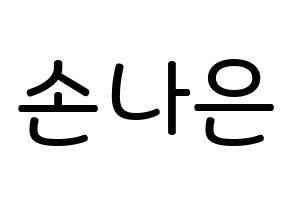 KPOP idol Apink  손나은 (Son Na-eun, Son Na-eun) Printable Hangul name Fansign Fanboard resources for concert Normal