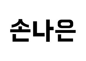 KPOP idol Apink  손나은 (Son Na-eun, Son Na-eun) Printable Hangul name fan sign, fanboard resources for concert Normal