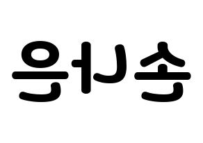 KPOP idol Apink  손나은 (Son Na-eun, Son Na-eun) Printable Hangul name fan sign & fan board resources Reversed