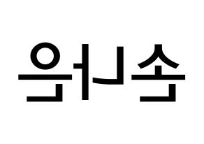 KPOP idol Apink  손나은 (Son Na-eun, Son Na-eun) Printable Hangul name Fansign Fanboard resources for concert Reversed