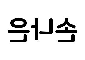 KPOP idol Apink  손나은 (Son Na-eun, Son Na-eun) Printable Hangul name fan sign, fanboard resources for concert Reversed