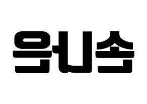 KPOP idol Apink  손나은 (Son Na-eun, Son Na-eun) Printable Hangul name fan sign, fanboard resources for light sticks Reversed