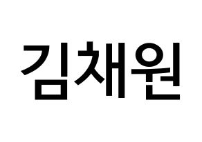 KPOP idol APRIL  김채원 (Kim Chae-won, Chaewon) Printable Hangul name Fansign Fanboard resources for concert Normal